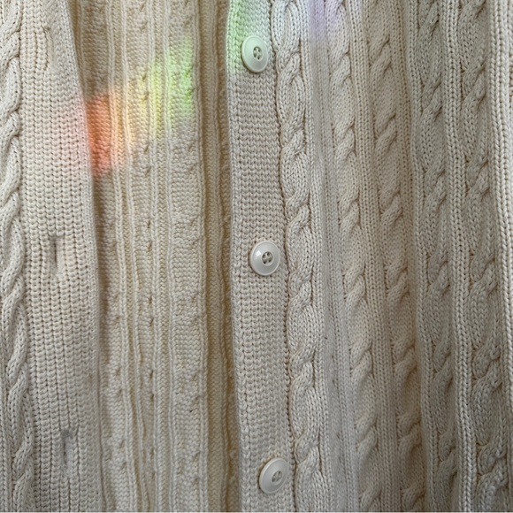 LL Bean Cable Knit Cardigan - Picture 4 of 4